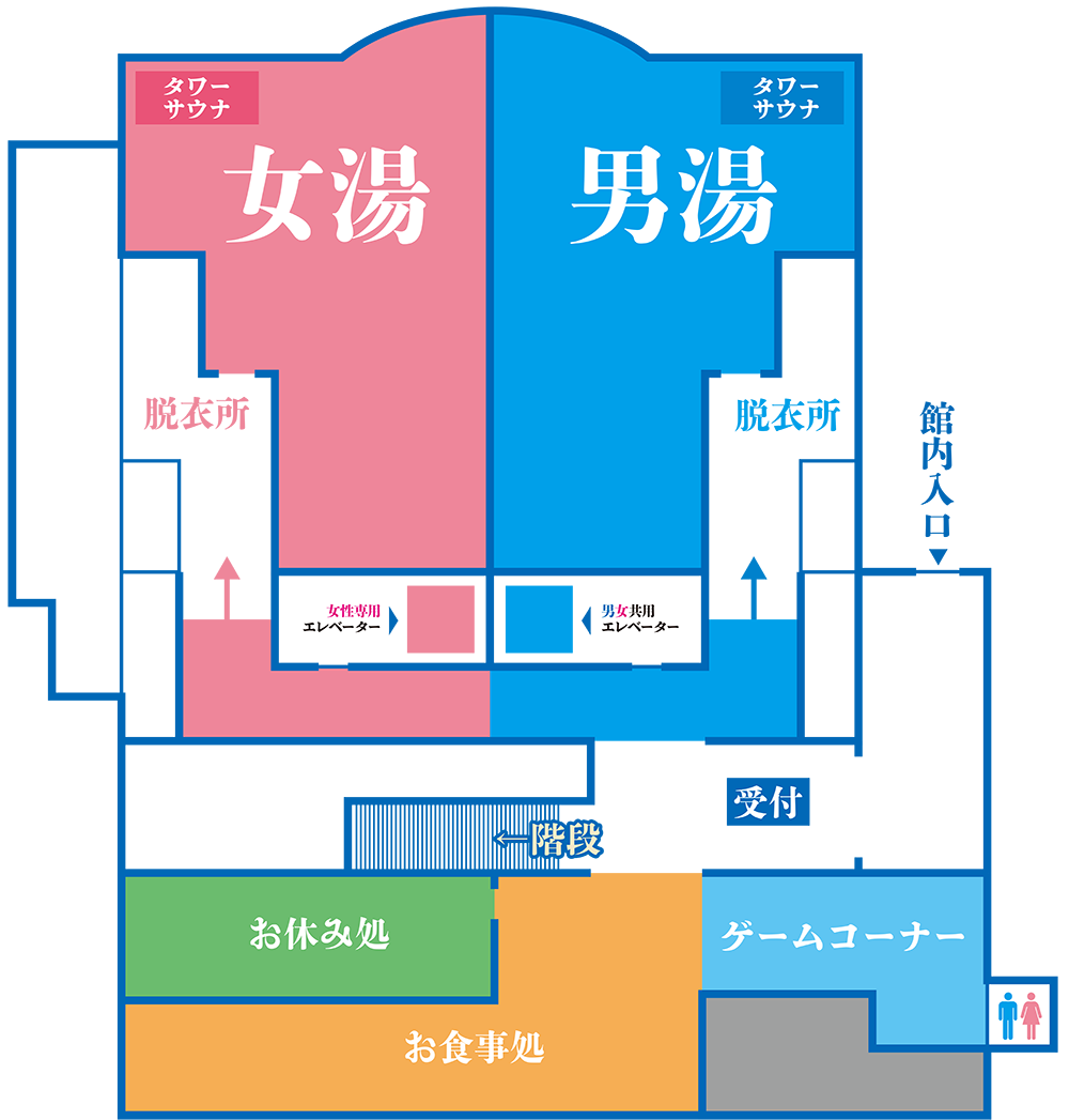 1F 大浴場フロア